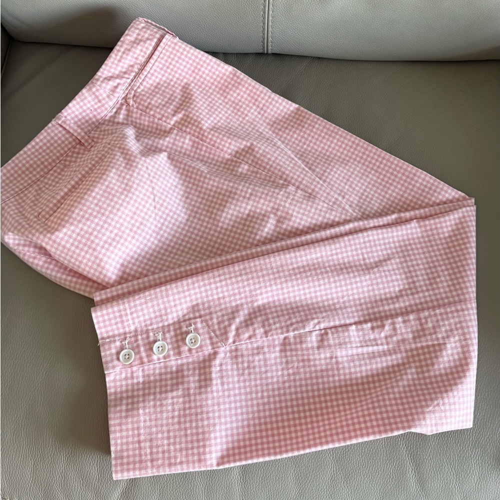TalbotsPink Gingham perfect ankle pants